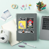 Cute Cartoon Cats Halloween Group Sticker (iPad Cover)