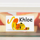 Cute Cartoon Cats Labels (Aangebracht)