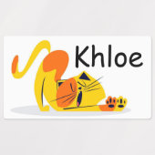 Cute Cartoon Cats Labels (Design 1)