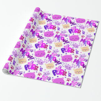 Cute Cartoon Cats Pattern Cadeaupapier