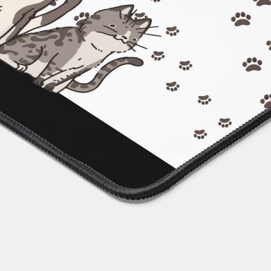 Cute Cartoon Cats Pattern | Monogram Bureaumat (Hoek)