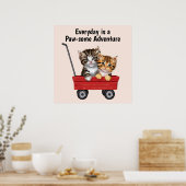 Cute Cartoon Cats Poster (Keuken)