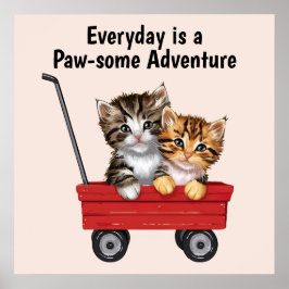 Cute Cartoon Cats Poster