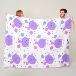 Cute cartoon Cats Seamless Pattern Fleece Deken