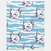 Cute cartoon Cats Seamless Pattern Fleece Deken (Voorkant)