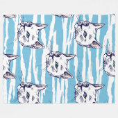 Cute cartoon Cats Seamless Pattern Fleece Deken (Voorkant (Horizontaal))