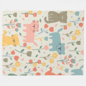 Cute cartoon Cats Seamless Pattern Fleece Deken (Voorkant (Horizontaal))