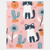Cute cartoon Cats Seamless Pattern Fleece Deken (Voorkant)