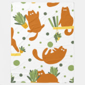 Cute cartoon Cats Seamless Pattern Fleece Deken (Voorkant)