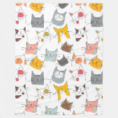 Cute cartoon Cats Seamless Pattern Fleece Deken (Voorkant)