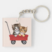 Cute Cartoon Cats Sleutelhanger (Achterkant)