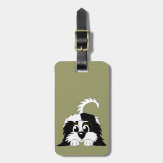Cute Cartoon Cavachon Bagagelabel
