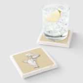 Cute Cartoon Chef Stone Onderzetter (Zijkant)