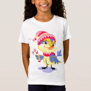 Cute Cartoon Chick Kerstmis T-shirt
