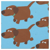 Cute Cartoon Chocolat Labrador Tissu (Fermer)