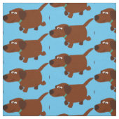 Cute Cartoon Chocolat Labrador Tissu (Échantillon)