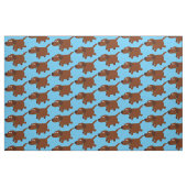 Cute Cartoon Chocolat Labrador Tissu (Fat Quarter)