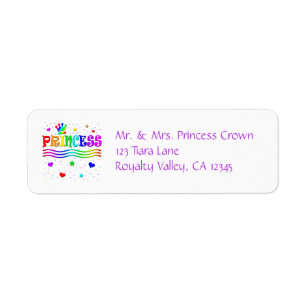 Cute Cartoon Clip Art Rainbow Princess Tiara Etiket