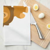 Cute Cartoon Content Lion Kitchen Towel Theedoek (Quarter Fold)