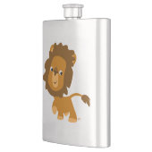 Cute Cartoon Content Lion Klassieke kolf Flacon (Links)