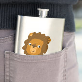 Cute Cartoon Content Lion Klassieke kolf Flacon (Voorbeeld)