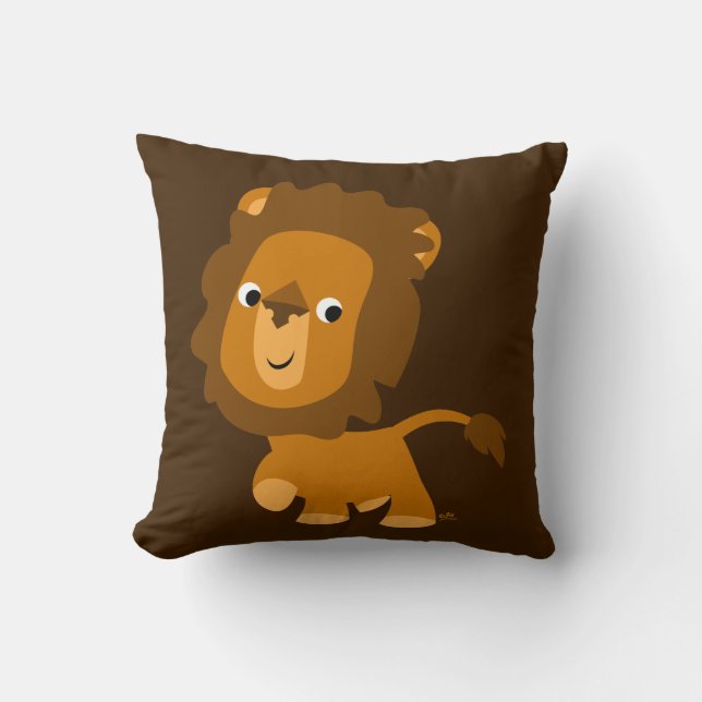 Cute Cartoon Content Lion Pillow Kussen (Voorkant)