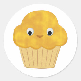 Cute Cartoon Corn Muffin Ronde Sticker