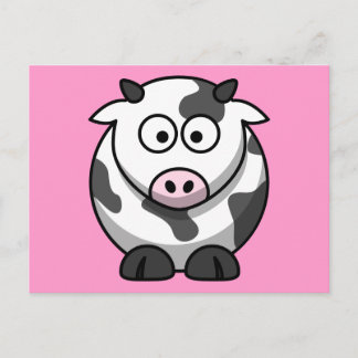 Cute Cartoon Cow Briefkaart