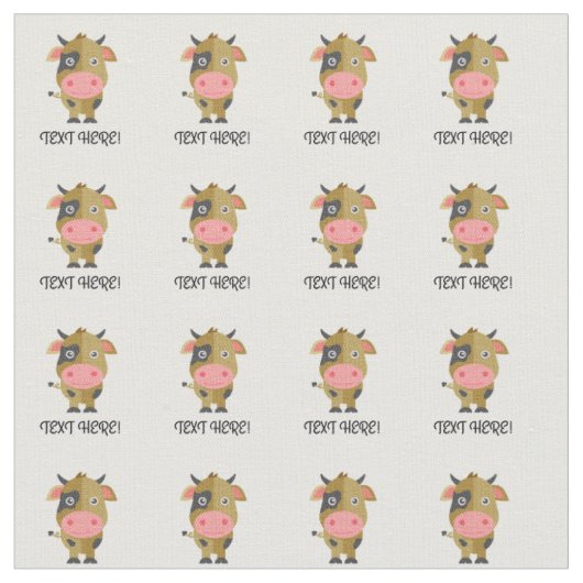 Cute Cartoon Cow Stof (Close Up)