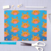 Cute Cartoon Crab Blue Ocean Tissuepapier (Craft)