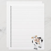 Cute Cartoon Dairy Koe Lined Pet Letterhead (Voorkant / Achterkant)