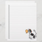 Cute Cartoon Dairy Koe Lined Pet Letterhead (Voorkant / Achterkant)