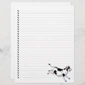 Cute Cartoon Dairy Koe Lined Pet Letterhead (Voorkant / Achterkant)