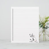 Cute Cartoon Dairy Koe Lined Pet Letterhead (Staand voorkant)