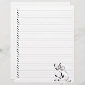 Cute Cartoon Dairy Koe Lined Pet Letterhead (Voorkant / Achterkant)