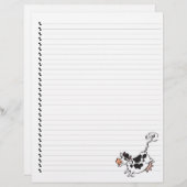Cute Cartoon Dairy Koe Lined Pet Letterhead (Voorkant / Achterkant)