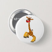 Cute Cartoon Dancing Giraffe Button Badge (Voorkant /achterkant)