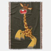 Cute Cartoon Dancing Giraffe Deken (Voorkant Verticaal)