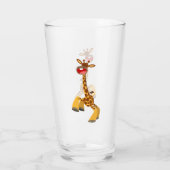 Cute Cartoon Dancing Giraffe Glas (Achterkant)