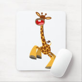 Cute Cartoon Dancing Giraffe Mousepad Muismat (Met muis)