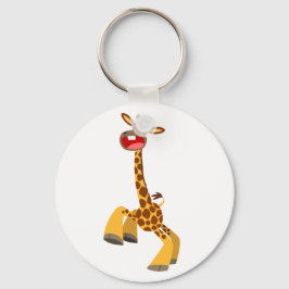 Cute Cartoon Dancing Giraffe Sleutelhanger