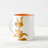 Cute Cartoon Dancing Kangaroo Mok (Voorkant links)