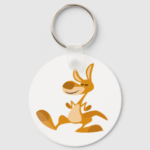 Cute Cartoon Dancing Kangaroo Sleutelhanger