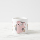 Cute Cartoon Dancing Pig Espresso Mok (Voorkant)