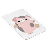 Cute Cartoon Dancing Pig Flexible Magnet Magneet (Rechterzijde)