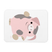 Cute Cartoon Dancing Pig Flexible Magnet Magneet (Horizontaal)