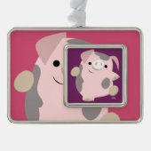 Cute Cartoon Dancing Pig Pattern Ornament (Voorkant)