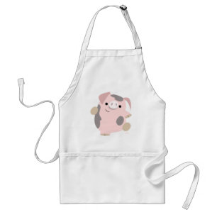 Cute Cartoon Dancing Pig Schort