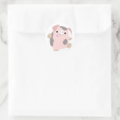 Cute Cartoon Dancing Pig Sticker (Tas)