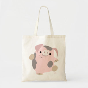 Cute Cartoon Dancing PigBag Tote Bag